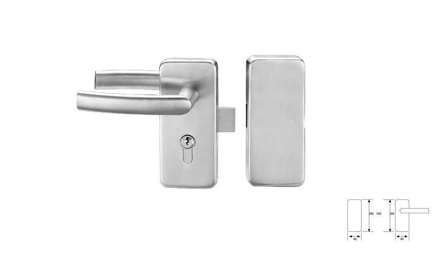 Mortise glass lock,glass-glass,single handle